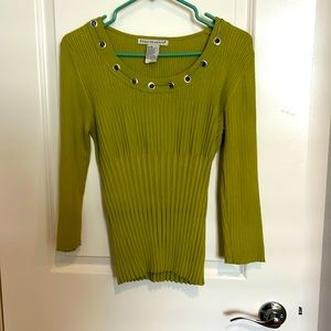 Requirements Metal Detail Green Blouse